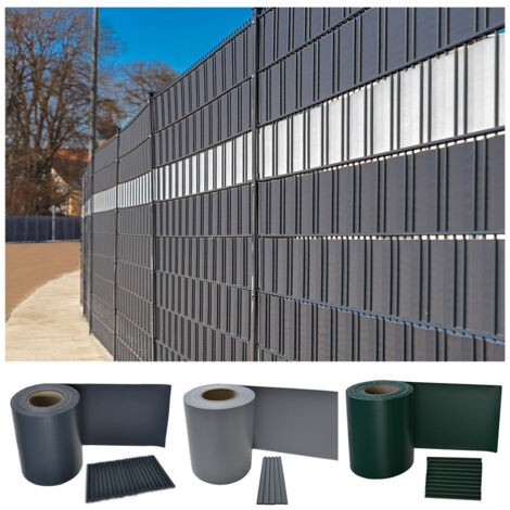 ESTEXO Bande Brise-vue PVC Double épaisseur 70m (2x35m) – Protection Clôture Occultante Avec Clips – Vert – Résistant UV Et Intempéries