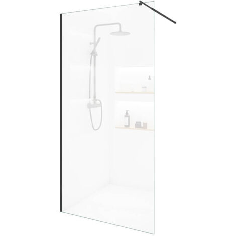 HOME DELUXE - Paroi de douche en verre trempé BAKI noir Taille : 120 x 200 cm (1/5)