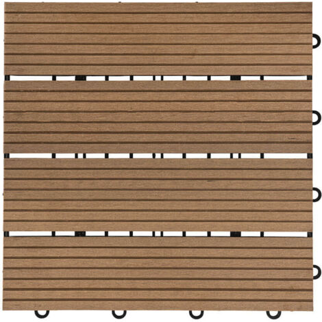 Home Deluxe - Dalles en bois WPC BAVARO  Couleur : Teak, Quantité : 6 m². (1/5)