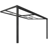 Home Deluxe - Abri de terrasse SOLIS DELUXE Couleur : Gris, Dimension : 390 x 295 x 233 / 272 cm