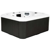Home Deluxe – Spa rigide extérieur 4 personnes – 19 jets de massage réglables – Dimensions 180 x 160 x 79 cm – Chauffage 3000W – 15 LED lumineuses