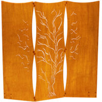 Home Deluxe - Pare-vue en acier de qualité BUTTERFLY - aspect rouille - Made in Germany