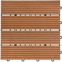 Home Deluxe - WPC Carreaux en bois BAVARO Couleur : Marron clair, Quantité : 6 m²