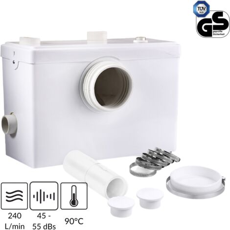 Macerator Waste Pump 600W 3 Inlets for Toilet Shower Bath Sink WC
