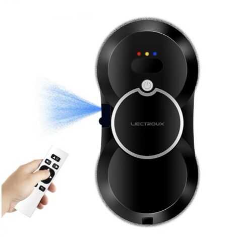 Robot Laveur de Vitres Liectroux HCR-10, Pulvérisation d'eau ultrasonique, routage AI, moteur sans balais, réservoir d'eau 30ml, Noir, 5 ANS DE GARANTIE