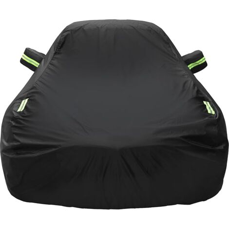 Autoplane vollgarage Autoplane wasserdicht 490 x 180 x 150 cm schwarz Outdoor-Schutzhülle Auto wasserdichte Abdeckung XL