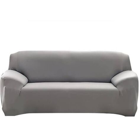 2er Sofabezug 145-185 cm - Stretch mit Armlehnen - Grau - Universal