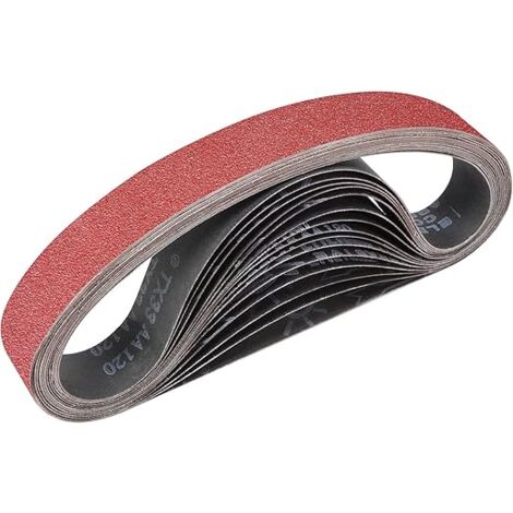 Schleifband 40 x 760 mm Schleifband - Schleifband gemischt Set (3 x Körnung 60/80/120/180/240) für Bandschleifer 15-teilig, Schleifband