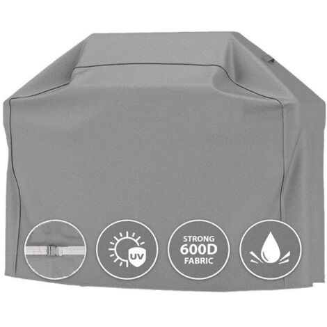 Wasserdichte Grillabdeckung 139,7 x 59 x 107 cm, 600D Oxford-Gewebe, Grillabdeckung, Gasgrau, 100 % wasserdichte Schutzhülle für Grill, UV- und Windschutz, verblasst nicht in 2 Jahren (1/5)