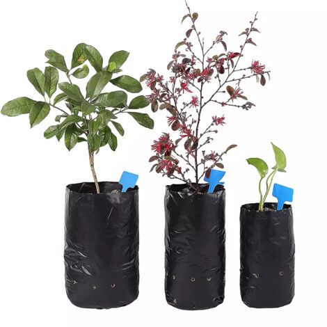 100er-Packung atmungsaktive Pflanzsäcke (24 x 31 cm) – Schwarze, wurzelfeste Pflanztöpfe aus Gewebe – Ideal für Obst, Gemüse und Blumen – Fördert das Wachstum