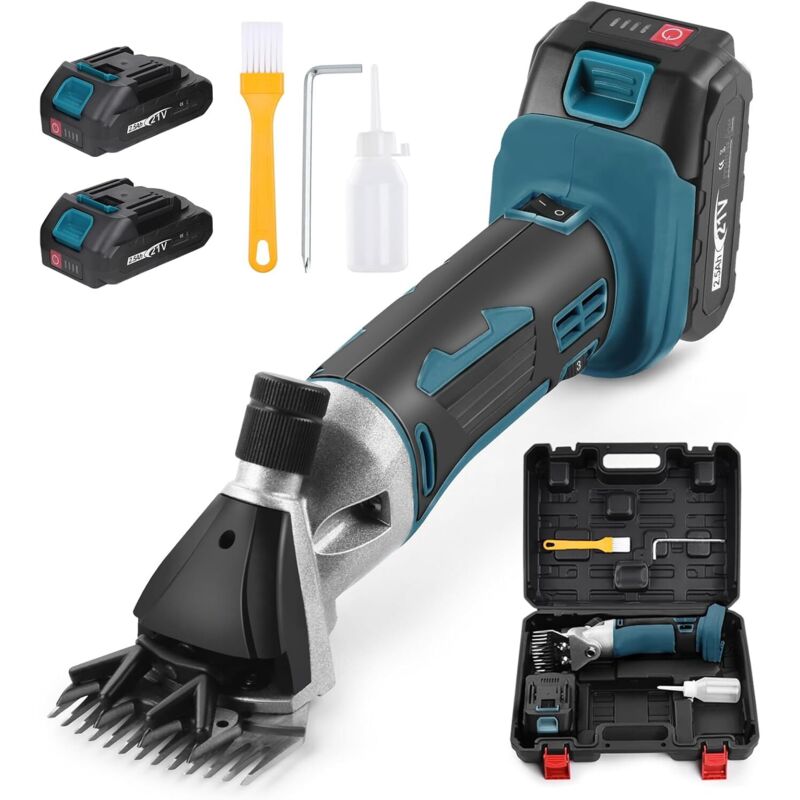 Tondeuse pour Chevaux, tondeuse professionnelle Compatible avec Makita Batteries, 6 vitesses, 35 dents, tondeuse sans fil pour chevaux, Adaptée à tous les types de pelage pour cheveux épais et emmêlés