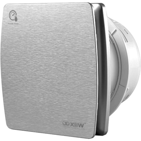 Ventilateur de salle de bain, 100 mm, avec système d'écoulement, capteur d'humidité et clapet anti-retour, pour salle de bain, plafond et montage mural, pour cuisine, fenêtre de loft et cave, 95 m³/h,