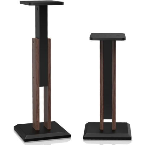 Paire de Pieds d'Enceintes - Hauteur 65-85 cm - Base Solide Anti-Vibration - Compatibilité Universelle Enceintes HiFi Stéréo et Home Cinéma
