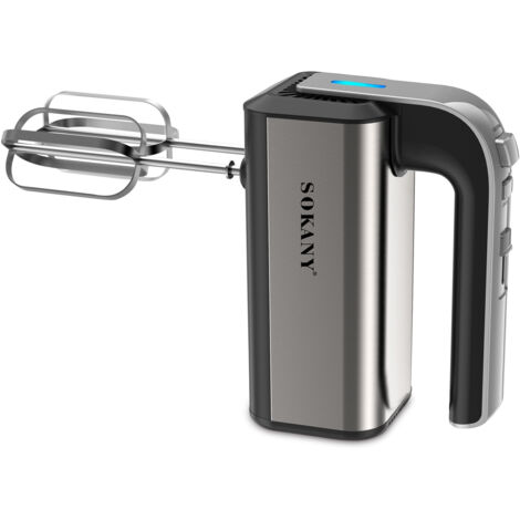 Batteur Electrique Cuisine 800W,5 Vitesses, Robuste en Acier Inoxydable, Silencieux avec 2 Batteurs + 2 Crochets (1/5)