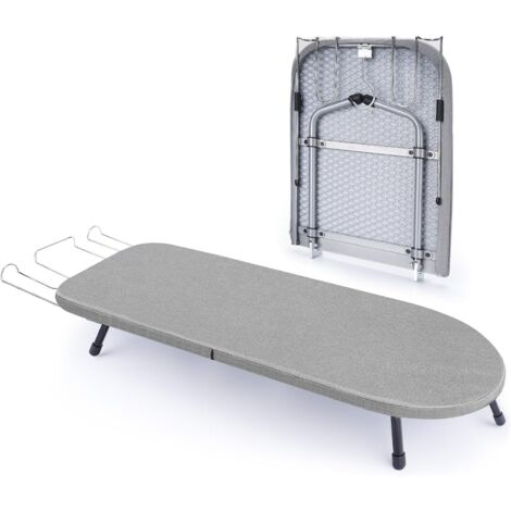 Mini planche à repasser de table avec repose-fer, mini planche à repasser robuste avec housse résistante à la chaleur, petite planche à repasser portable pliable pour dortoirs, appartements et voyages