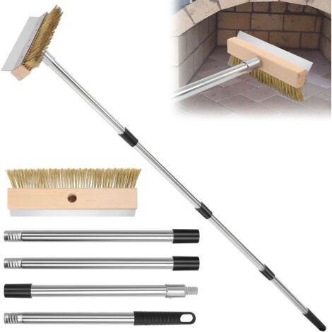 Brosse de Four à Pizza, Brosse en Laiton de Nettoyage de Four à Pizza Avec Grattoir, Brosse de Gril en Laiton