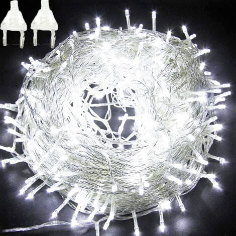 Guirlande Lumineuse Noël Halloween Imperméable IP65 50M 500LEDs Blanc,8 Mode,Pour Intérieure Extérieure Terrasse Mariage CE (1/5)