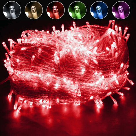 Guirlande Lumineuse Noël Halloween Imperméable IP65 20M 200LEDs Rouge,8 Modes,Pour Jardin,Fête,Intérieure Extérieure,CE RoHS (1/5)
