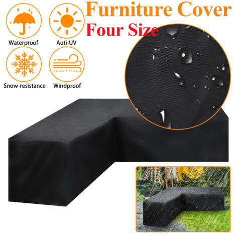 Housse pour Meubles de Jardin en L 27027090cm,Renforcée 210D, Protection 4 Saisons - Canapé d'Angle Extérieur (1/5)