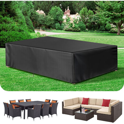 Housse de protection pour table et chaises 215x140x74cm,Toile PVC imperméable, durable, anti-poussière et fientes d'oiseaux (1/5)