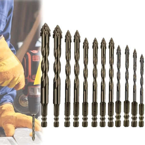 Lot De 5 Forets Excentriques à Quatre Flûtes - Neuf - Pour Travail Du Carrelage Et Pierre