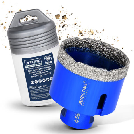 Foret à Carrelage 55mm Trépans Diamant M14 Forage Avec Filetage pour Meuleuse D'angle Sec et Humide Scie Cloche Couronnes pour Grès Cérame Porcelaine Marbre Granit Céramique