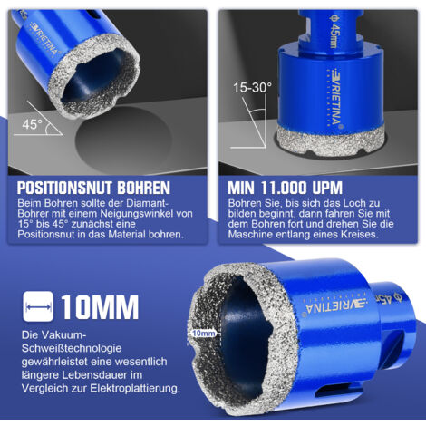 2608598045 | Rallonge 1 1/4 UNC pour couronnes trépans de forage diamantée longueur 300mm