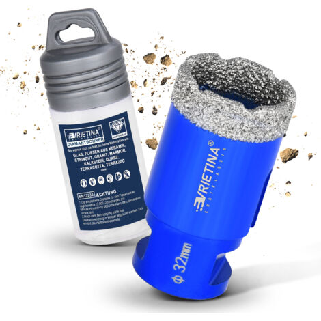 Foret à Carrelage 32mm Trépans Diamant M14 Forage Avec Filetage pour Meuleuse D'angle Sec et Humide Scie Cloche Couronnes pour Grès Cérame Porcelaine Marbre Granit Céramique