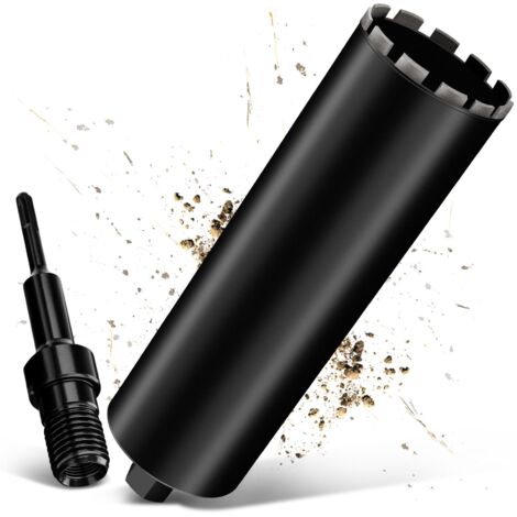 Couronne de Forage Diamantée avec Segment Turbo, Ø 132 mm et Adaptateur SDS Plus, Foret avec Emmanchement 1 1/4" Et longueur totale de 460 mm (1/5)