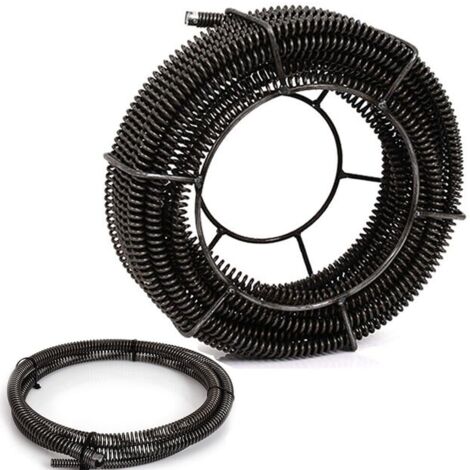 Lot de 4 Spirales de Nettoyage de Tuyaux à Ressort (4 Pièces de 4.8 m Chacune : Diamètre 16 mm + 2,5 m : Diamètre 16 mm, Longueur Totale 20 m, Largeur du Tube : Ø 30-100 mm) pour Appareil de Nettoyage