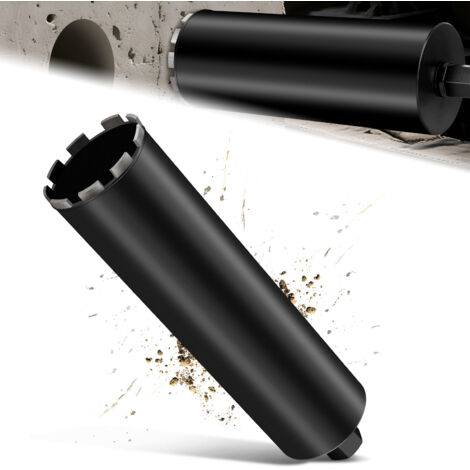 Couronne de Forage Diamantée pour Carotteuses avec Turbo de 10 mm de Diamètre, L 460 mm, Ø 108 mm, 1 ¼" UNC, Couronne de Forage Humide et Sec Soudée au Laser pour Béton, Granit et Maçonnerie