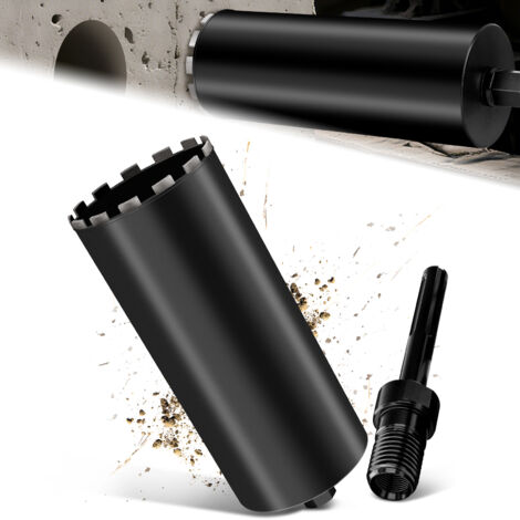 Couronne de Forage Diamantée avec Segment Turbo, Ø 180 mm et Adaptateur SDS MAX, Foret avec Emmanchement 1 1/4" Et Longueur Totale de 460 mm