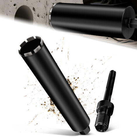 Couronne de Forage Diamantée avec Segment Turbo, Ø 71 mm et Adaptateur SDS MAX, Foret avec Emmanchement 1 1/4" Et Longueur Totale de 460 mm