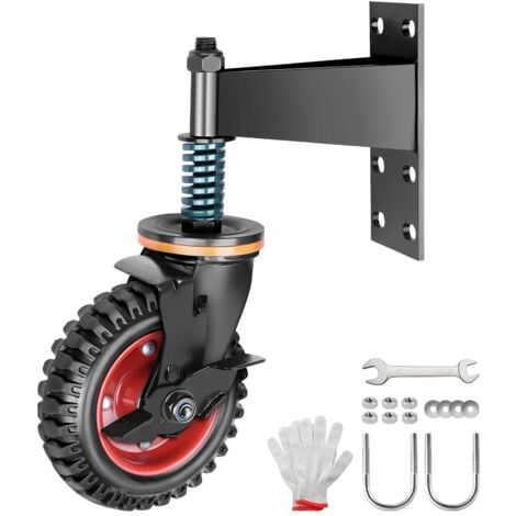 Rouleau De Support à Ressort Pour Portail Coulissant - 4 Pouces, Capacité 100 Kg, En Acier Galvanisé