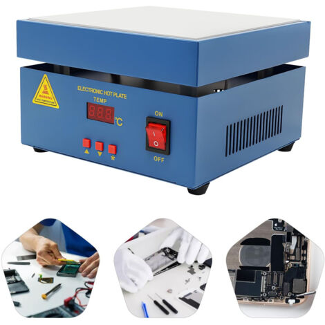 Plaque chauffante 800W pour station de soudure avec écran LCD, 50-400℃ Réglable
