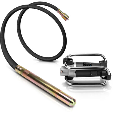 Vibreur à Béton 3200W 6800U/min Moteur Puissant - Mains Libres, 6M-Ø35mm Aiguille Vibrante, Vibrateur de Béton électrique, Vibreur à Main Boîtier en Aluminium (avec Une Couche Isolante)