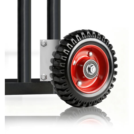 200mm Roulettes de portail, Roues Robustes en Caoutchouc Plein avec Quincaillerie pour Portails Métalliques, Portails en Bois, Portillons, Portails Battants, Rouleau de Portail Capacité 150 kg Max