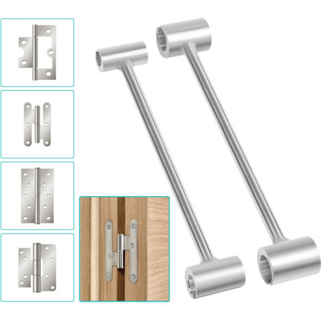 2 pièces Outil de Réglage de Charnière de Porte, Conception à double Tête 14-17 mm et 23-25 mm, pour Charnières de Drapeau (1/5)