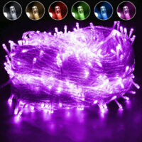 Guirlande Lumineuse Noël Halloween Imperméable IP65 100M 1000LEDs Violet,8 Mode,Pour Intérieure Extérieure Terrasse Mariage CE