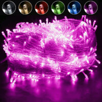 Guirlande Lumineuse Noël Halloween Imperméable IP65 100M 1000LEDs Rose,8 Mode,Pour Intérieure Extérieure Terrasse Fête CE