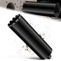 Couronne de Forage Diamantée pour Carotteuses avec Turbo de 10 mm de Diamètre, L 460 mm, Ø 132 mm, 1 ¼" UNC, Couronne de Forage Humide et Sec Soudée au Laser pour Béton, Granit et Maçonnerie