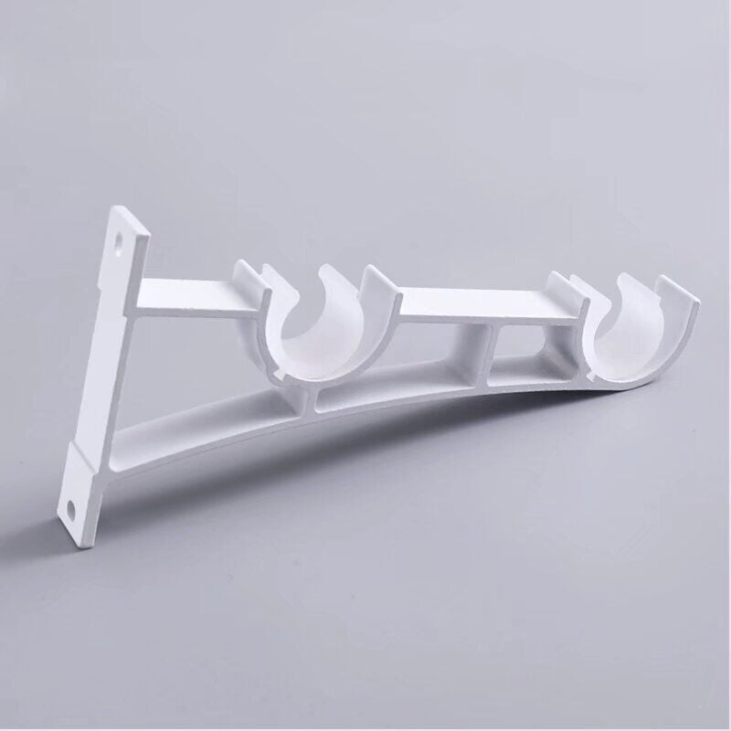 Pieces Heavy Duty Metal Curtain Rod, Curtain Rod Bracket, Double Curtain Rod Pole Holder, Curtain Bracket, Aluminum Curtain Rod Bracket, White Curtain Rod Bracket