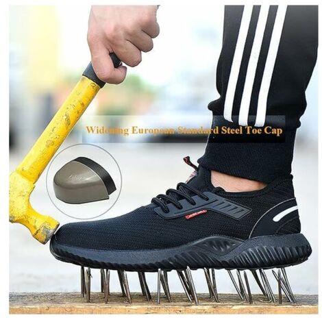 Safety shoes, Safety shoes for men and women, Work shoes, Steel toe cap, Ultra-light and indestructible protection, Breathable, Unisex safety shoes 47