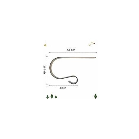 4 Pack Christmas Stocking Holders for Fireplace 4 Pack Christmas Stocking Holders for Fireplace Mantel Hooks Xmas New Year Party (Bronze)