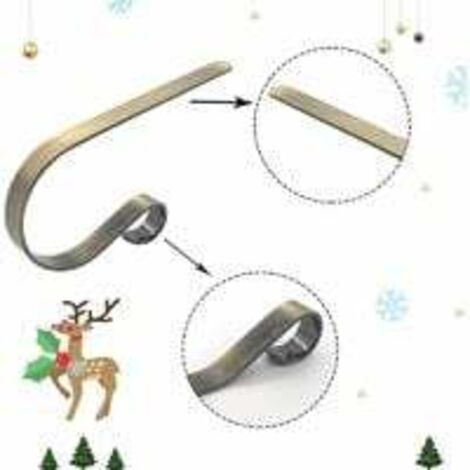 4 Pack Christmas Stocking Holders for Fireplace 4 Pack Christmas Stocking Holders for Fireplace Mantel Hooks Xmas New Year Party (Bronze)