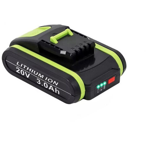 Lithium Battery Replaces Worx 20V 3AH WA3551 WG169 WA3516 3X372 Power Tool Battery