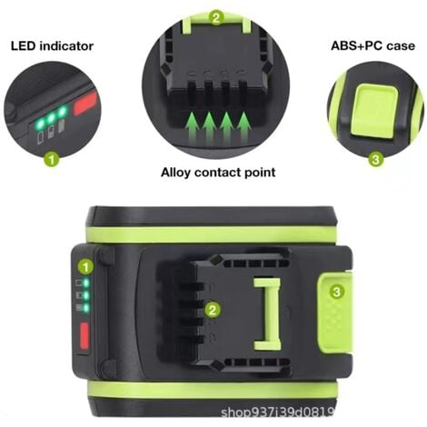 Lithium Battery Replaces Worx 20V 3AH WA3551 WG169 WA3516 3X372 Power Tool Battery