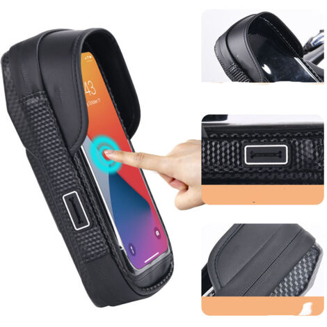Bike Handlebar Bag, Universal Waterproof Cell Phone Bag for