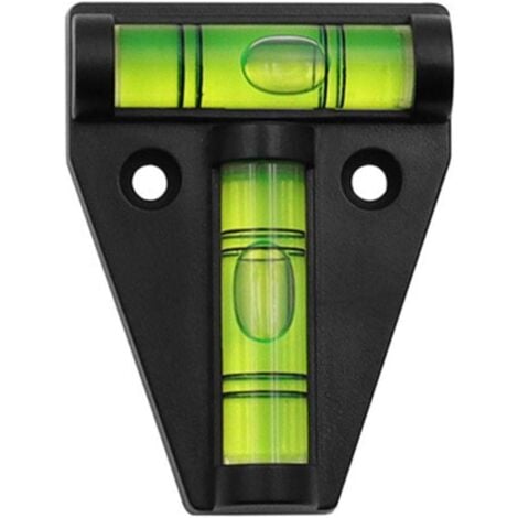 Mini Spirit Level Bubble Levels, TT Level Bubble Level 2Pcs, Mini Bulble Level, Multiption Type Spirit, Level Measuring Checking Tool, for RV, Trailer, Machinery (Black)