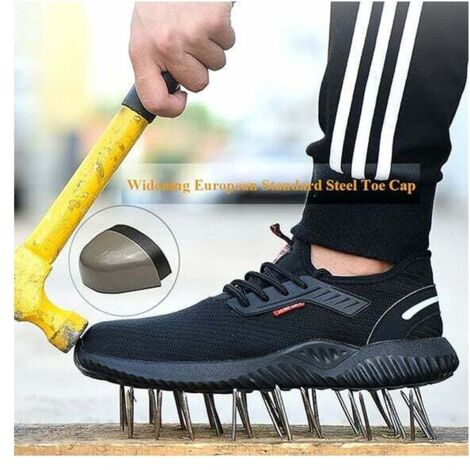 Safety shoes, Safety shoes for men and women, Work shoes, Steel toe cap, Ultra-light and indestructible protection, Breathable, Unisex safety shoes 39